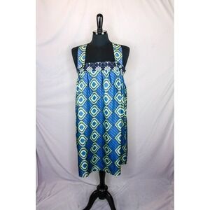 Pixie Hopkins Silk Apron Dress Graphic Print Size M